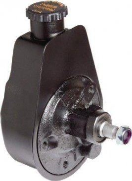 Power Steering Pump; Saginaw Self Contained; Painted Black; GM Pressure